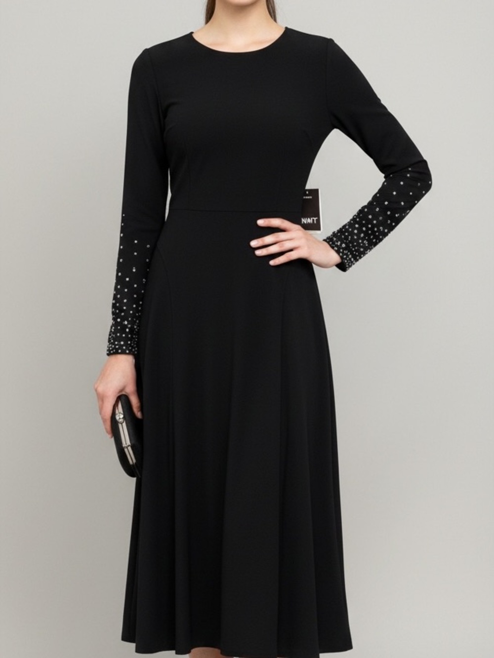 Karen Kane Uptown Girl Kate Midi Dress Black XS NWT - Picture 6 of 14